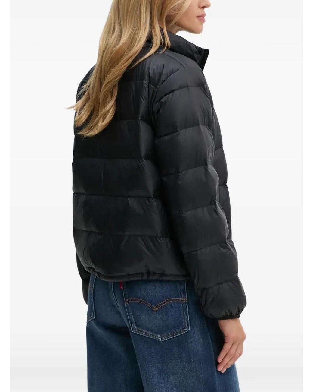 Levi's Black Polly Packable Steppjacke Mit Logo-Patch