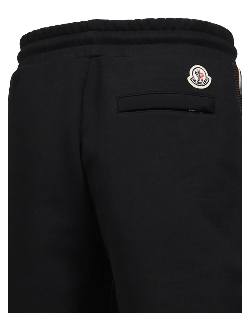 Short Rayé À Patch Logo Moncler pour homme en coloris Black