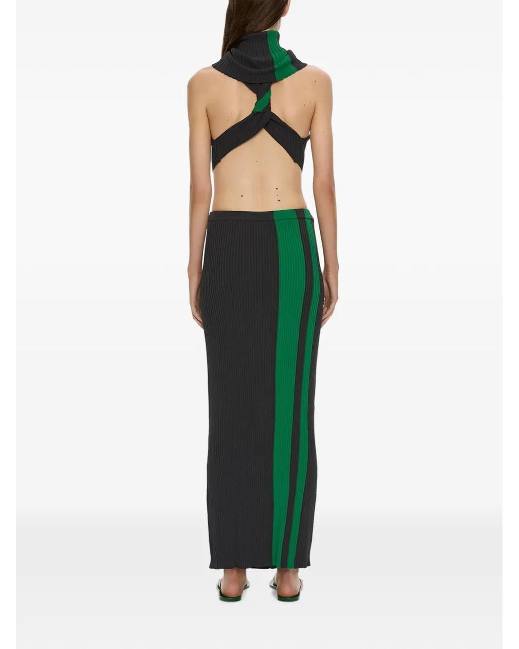 Christopher Esber Green Mach Stripe Tank Top