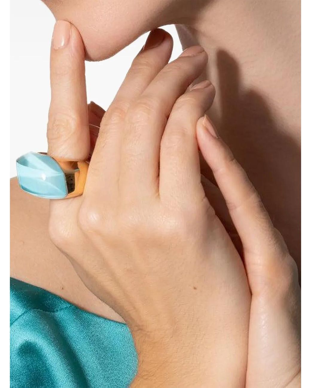 Vhernier Blue Aladino And Rock Crystal Ring