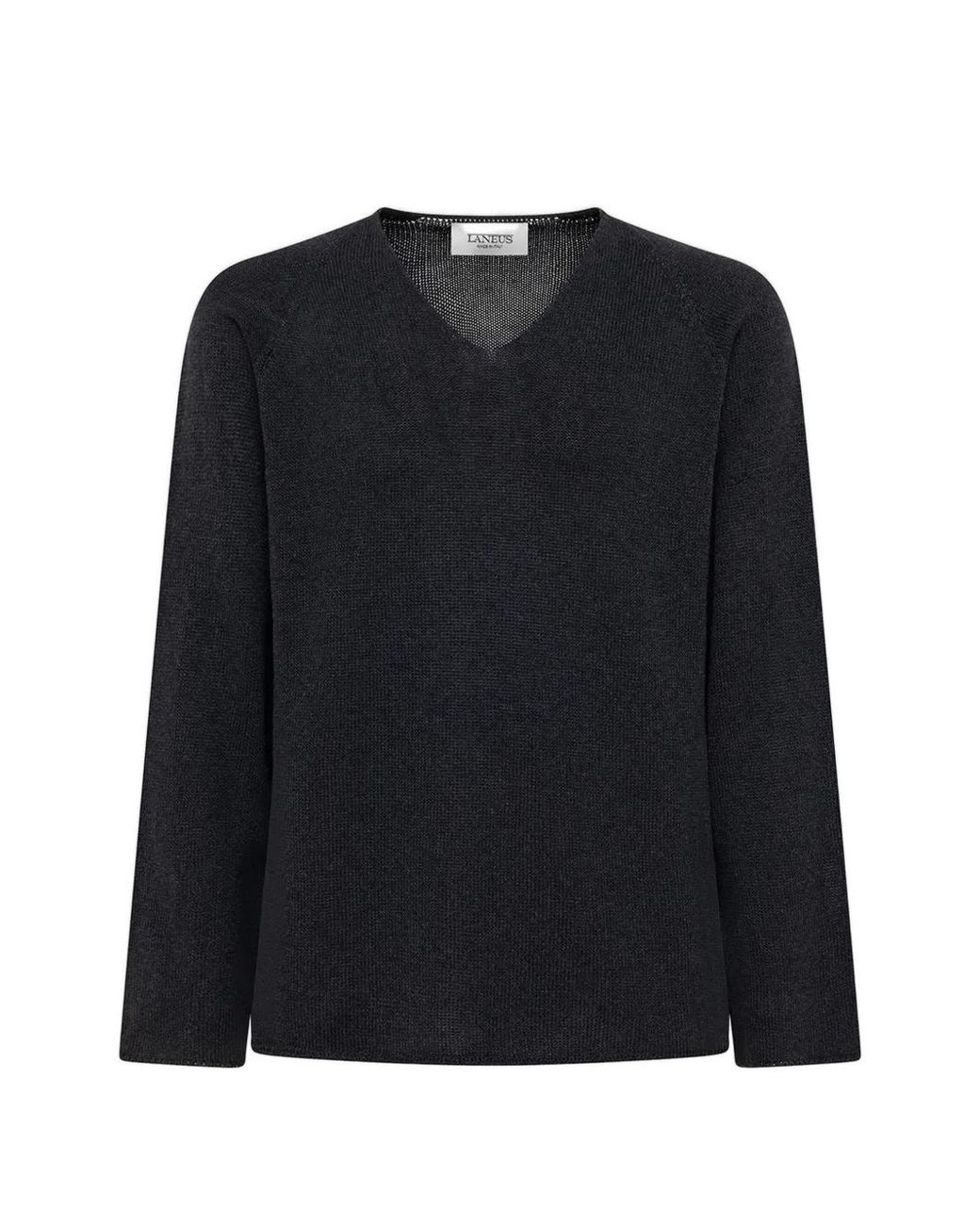 Laneus Black V-Neck Jumper for men