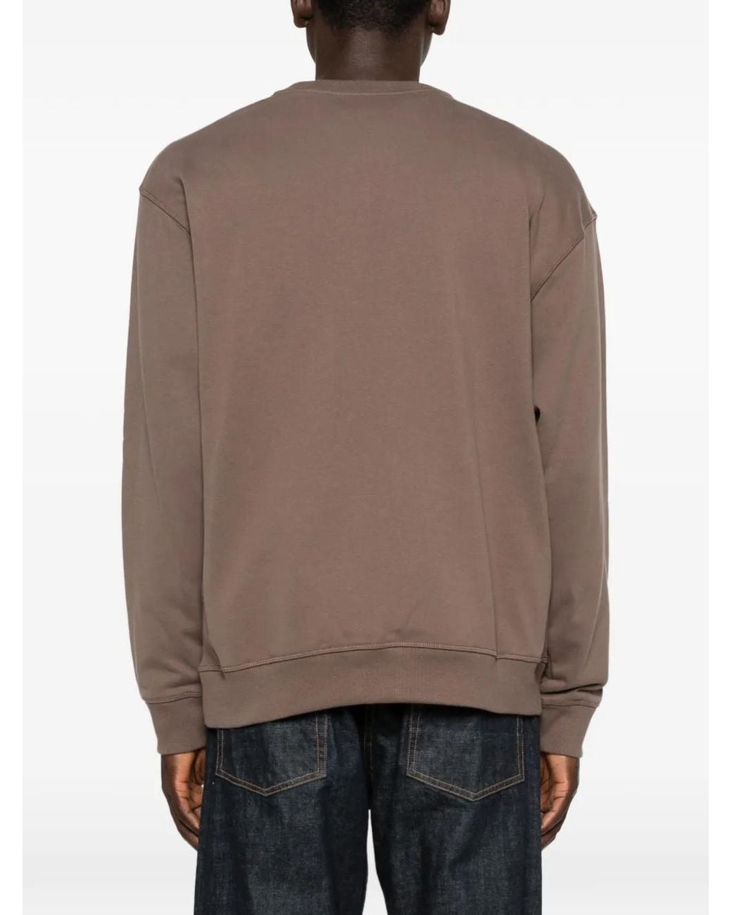 New Balance Brown Crew-Neck Sweatshirt for men