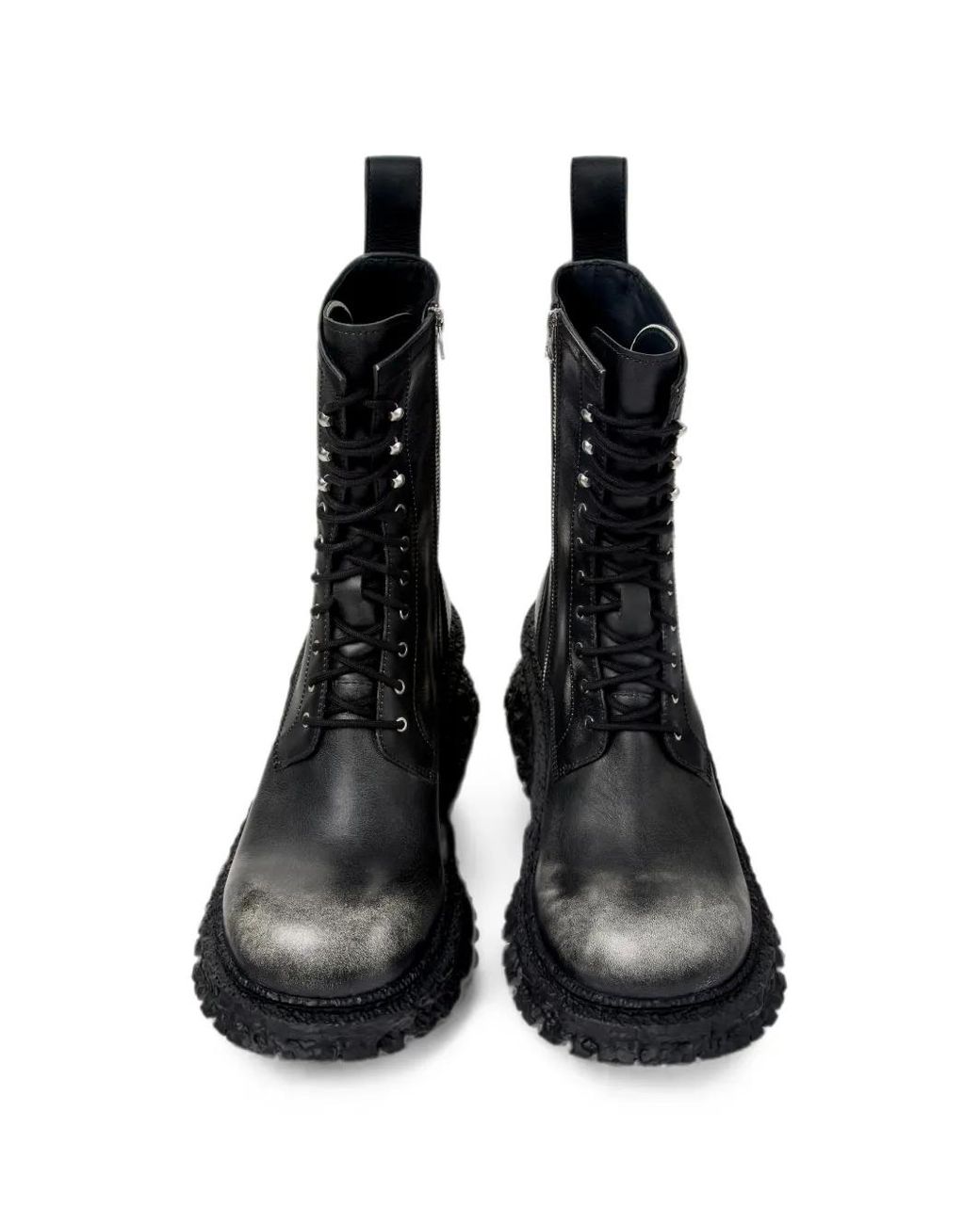CAMPERLAB Black Leather Chunky-Sole Biker Boots