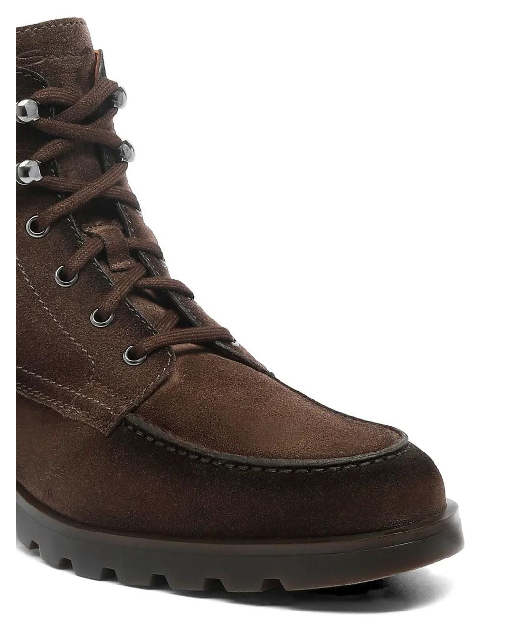 Santoni Brown Suede Ankle Boots for men