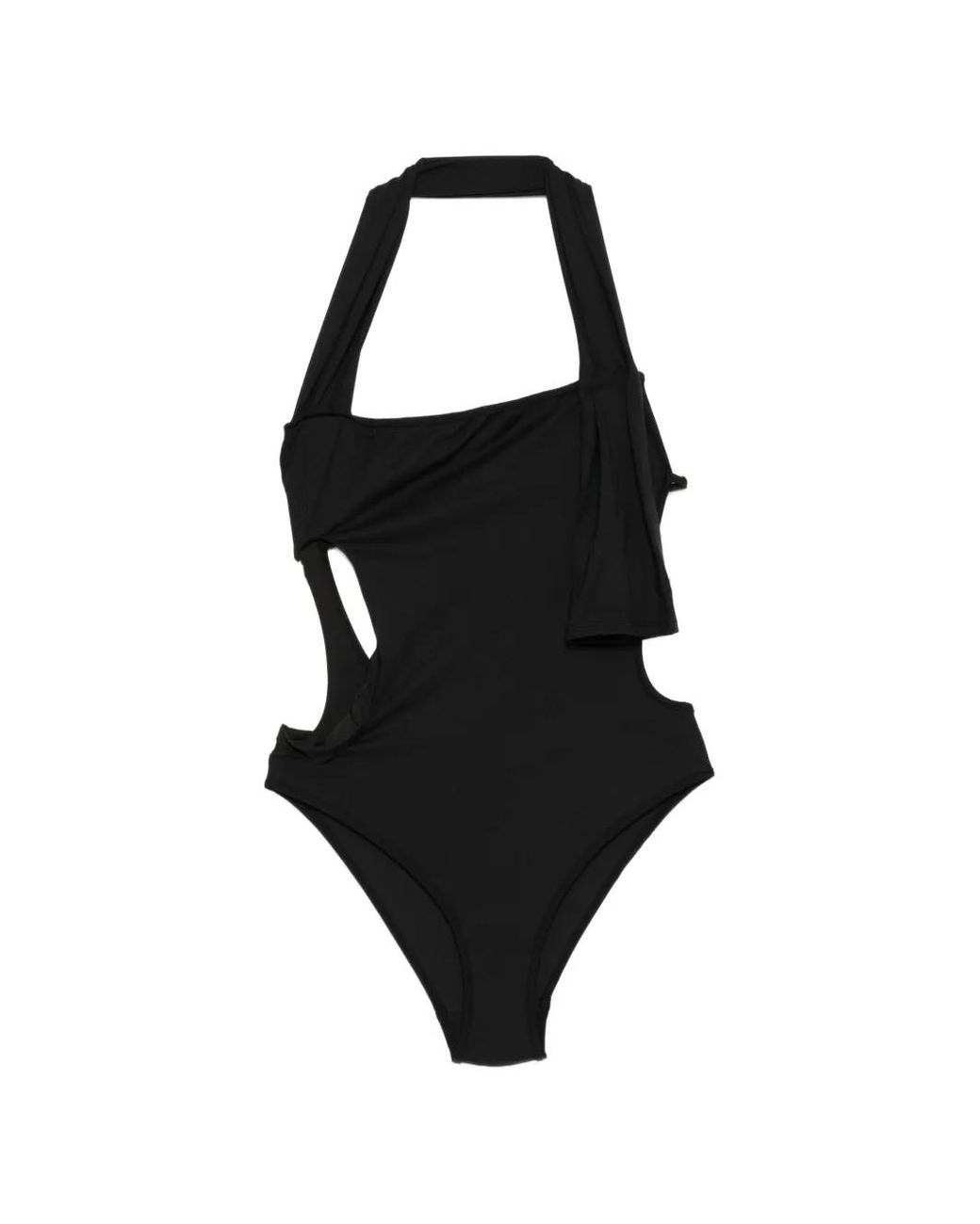 OPEN YY Black Cut-Out Halterneck Swimsuit