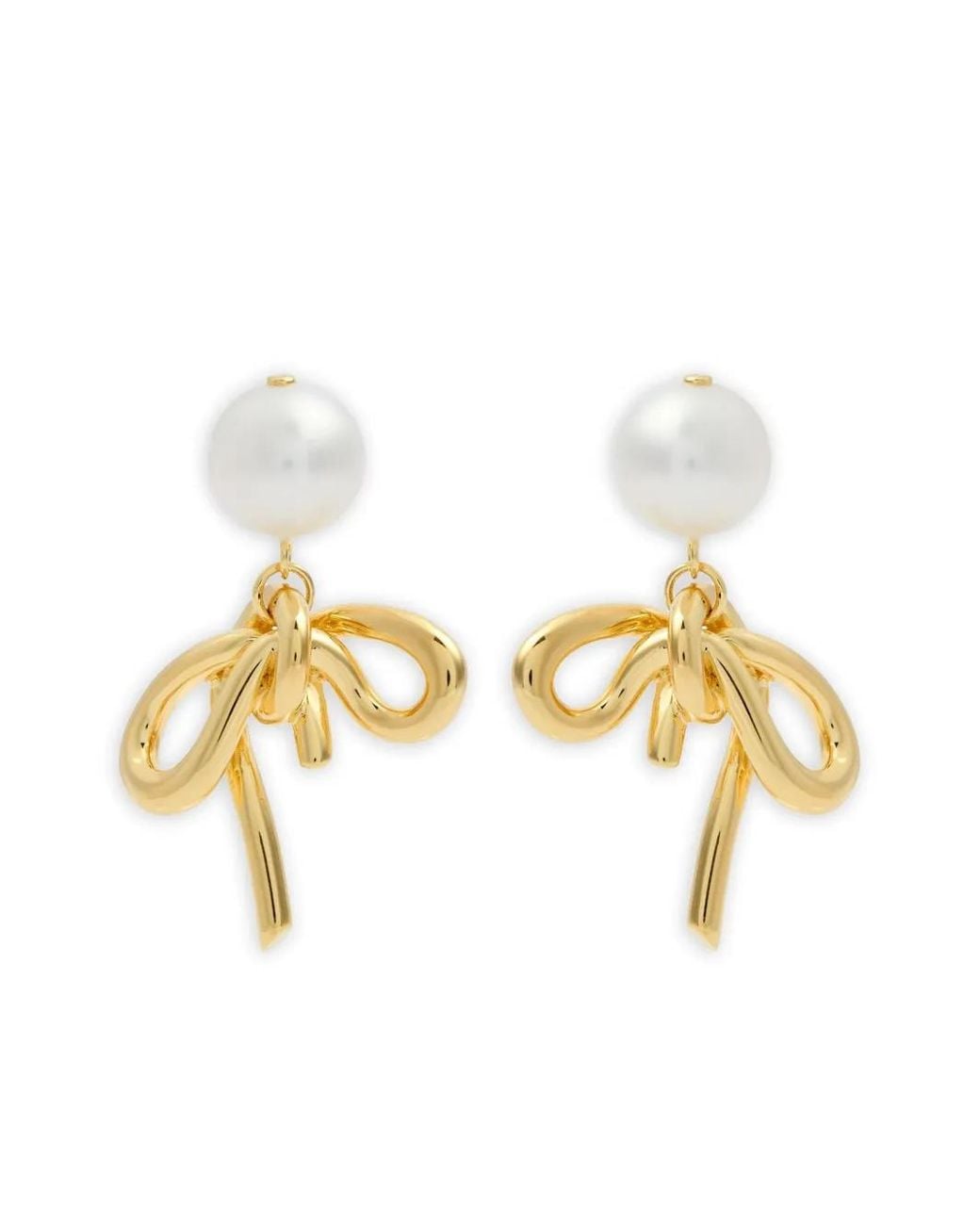 COMPLETEDWORKS Metallic 18K-Plated Bow Earrings