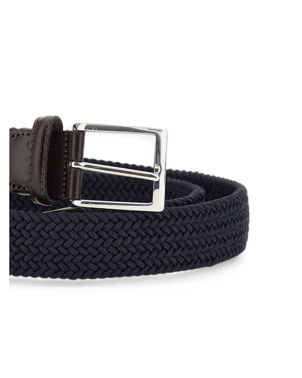 Athison Blue Solid Winter Braided Belt for men