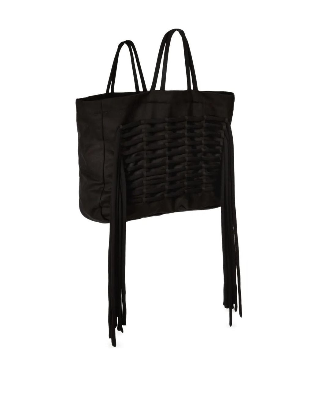 Ioana Ciolacu Black Große Fringe Handtasche