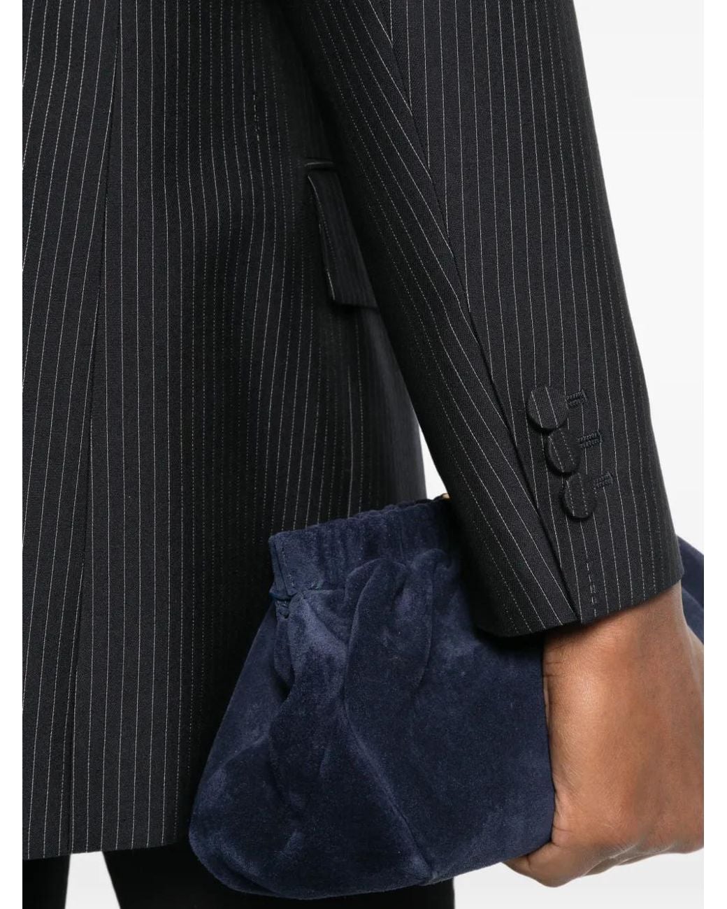 Fendi Blazer Met Krijtstreep En Dubbele Rij Knopen in het Black