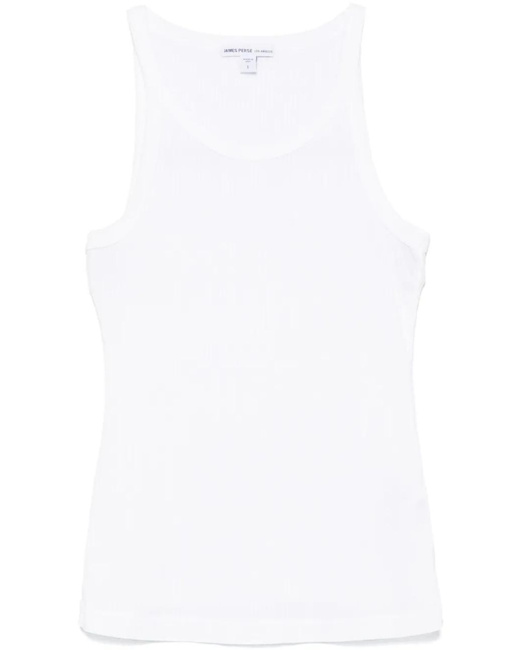 James Perse White Ribbed Tank Top
