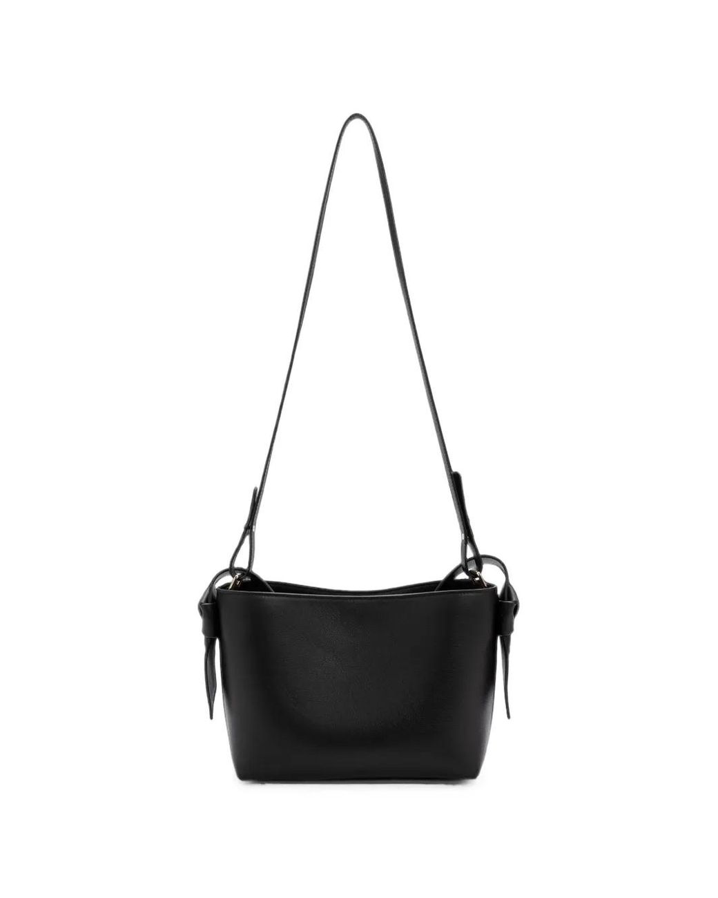 La Portegna Black Paulita Leather Shoulder Bag