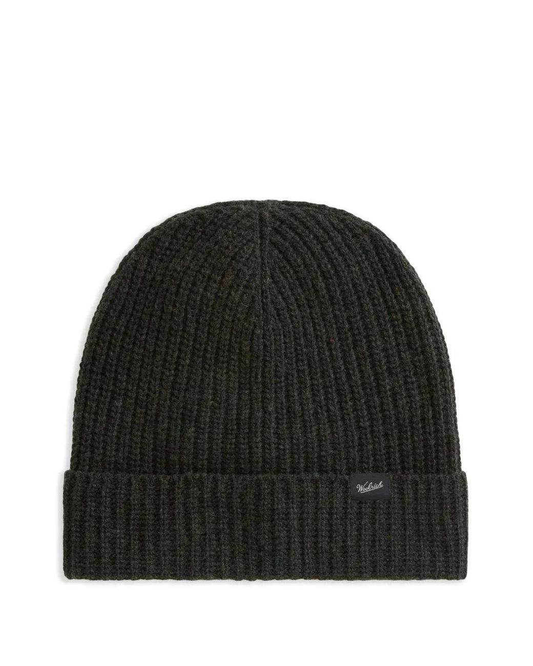 Berretto A Coste di Woolrich in Black da Uomo