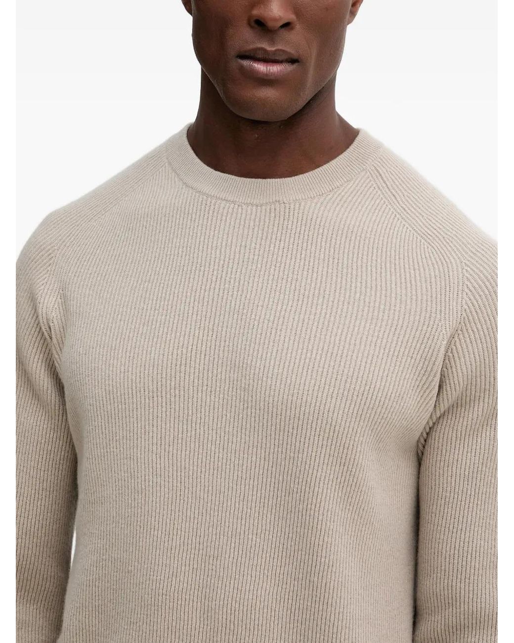 Liu Jo Gray Ribbed Sweater for men