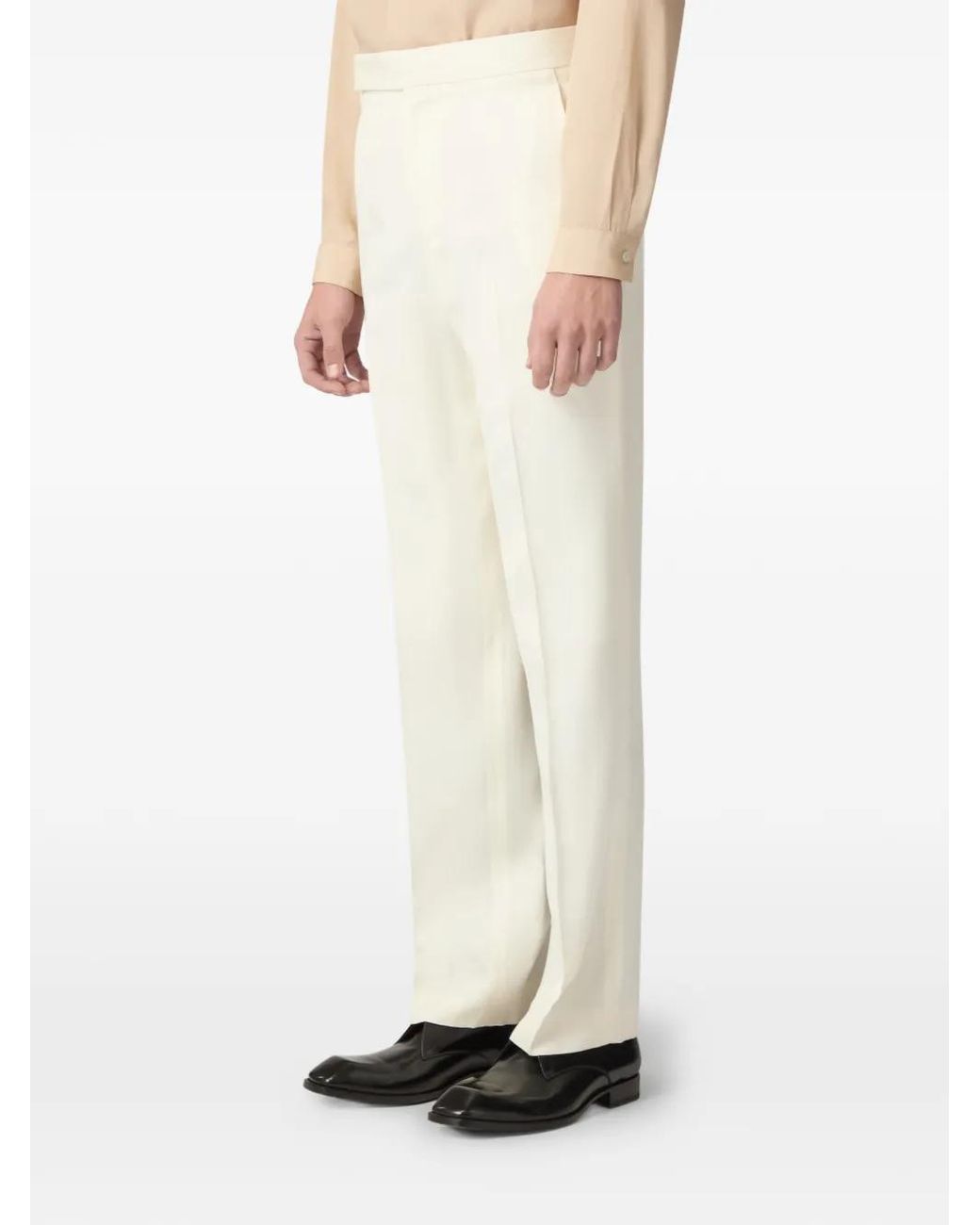Lardini White Tailored Trousers for men