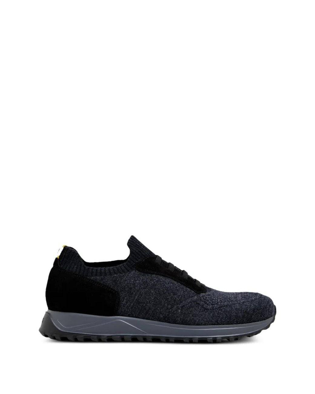 Doucal's Black Ribbed Panelled Sneakers for men