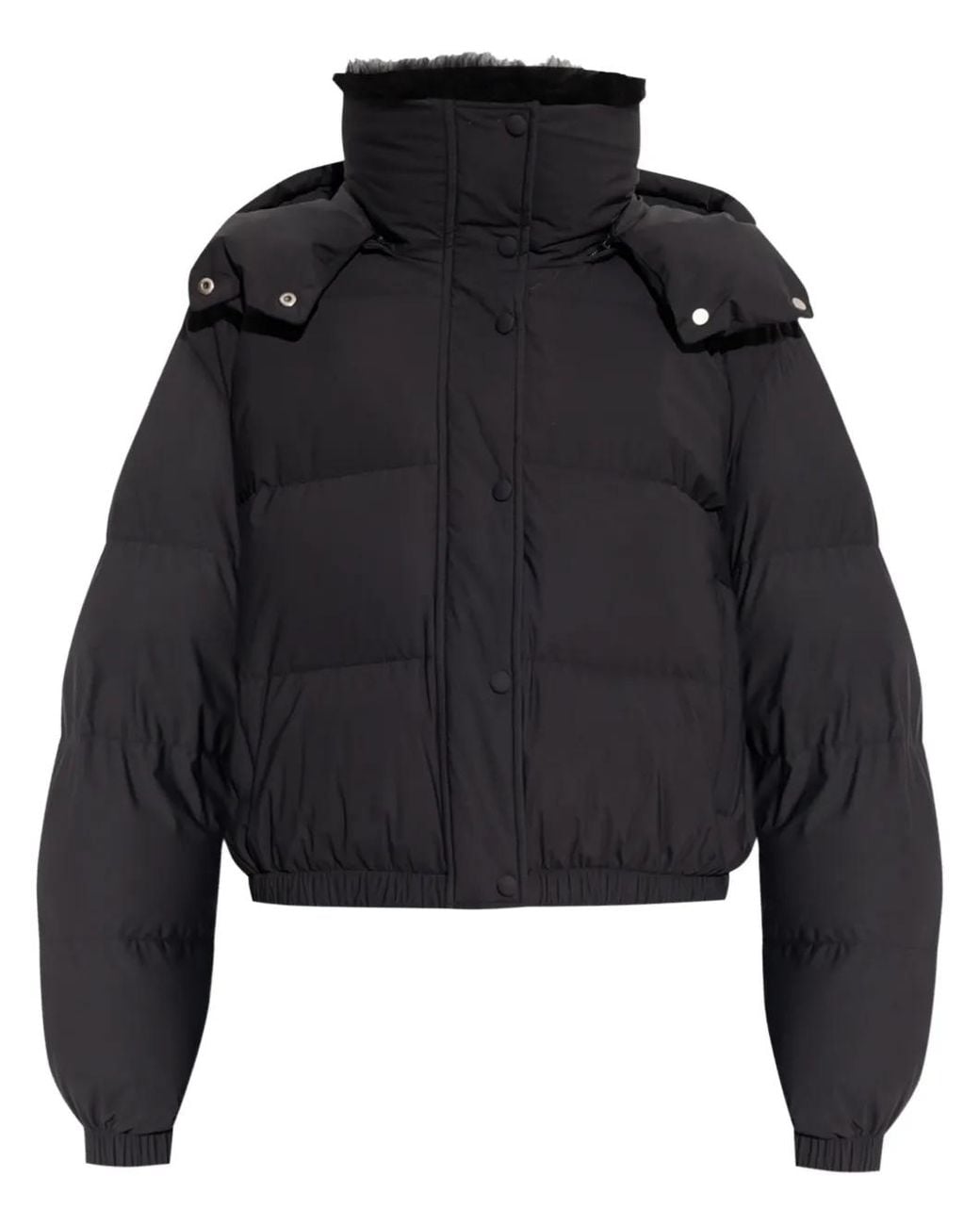 Yves Salomon Black High-Neck Puffer Jacket
