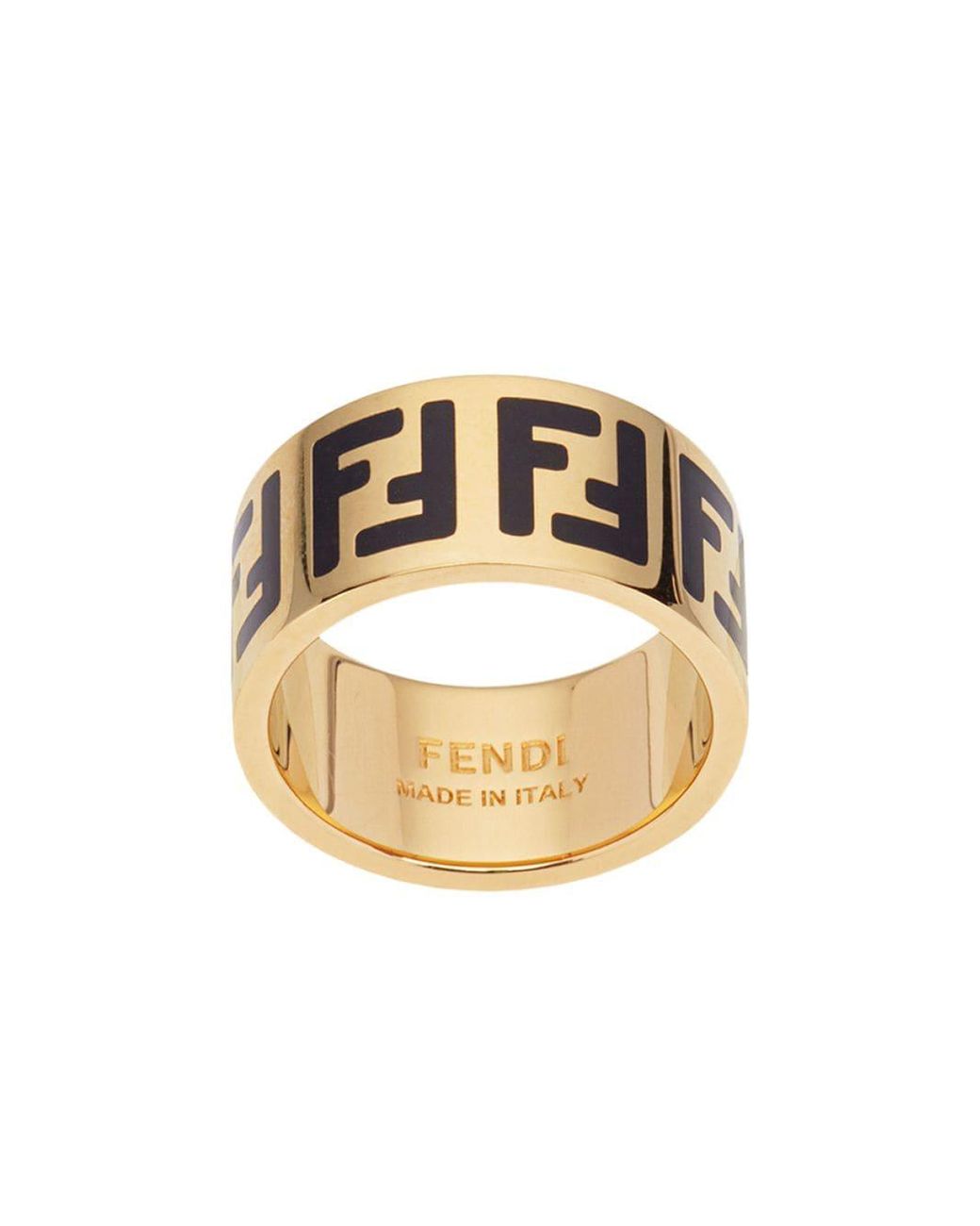 Fendi Monogram Pattern Ring in Metallic | Lyst Australia