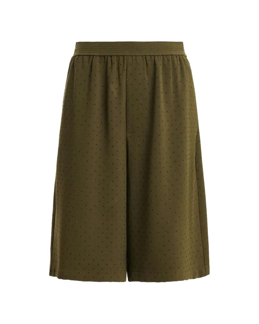 Essentiel Antwerp Green Rhinestone-Embellished Shorts