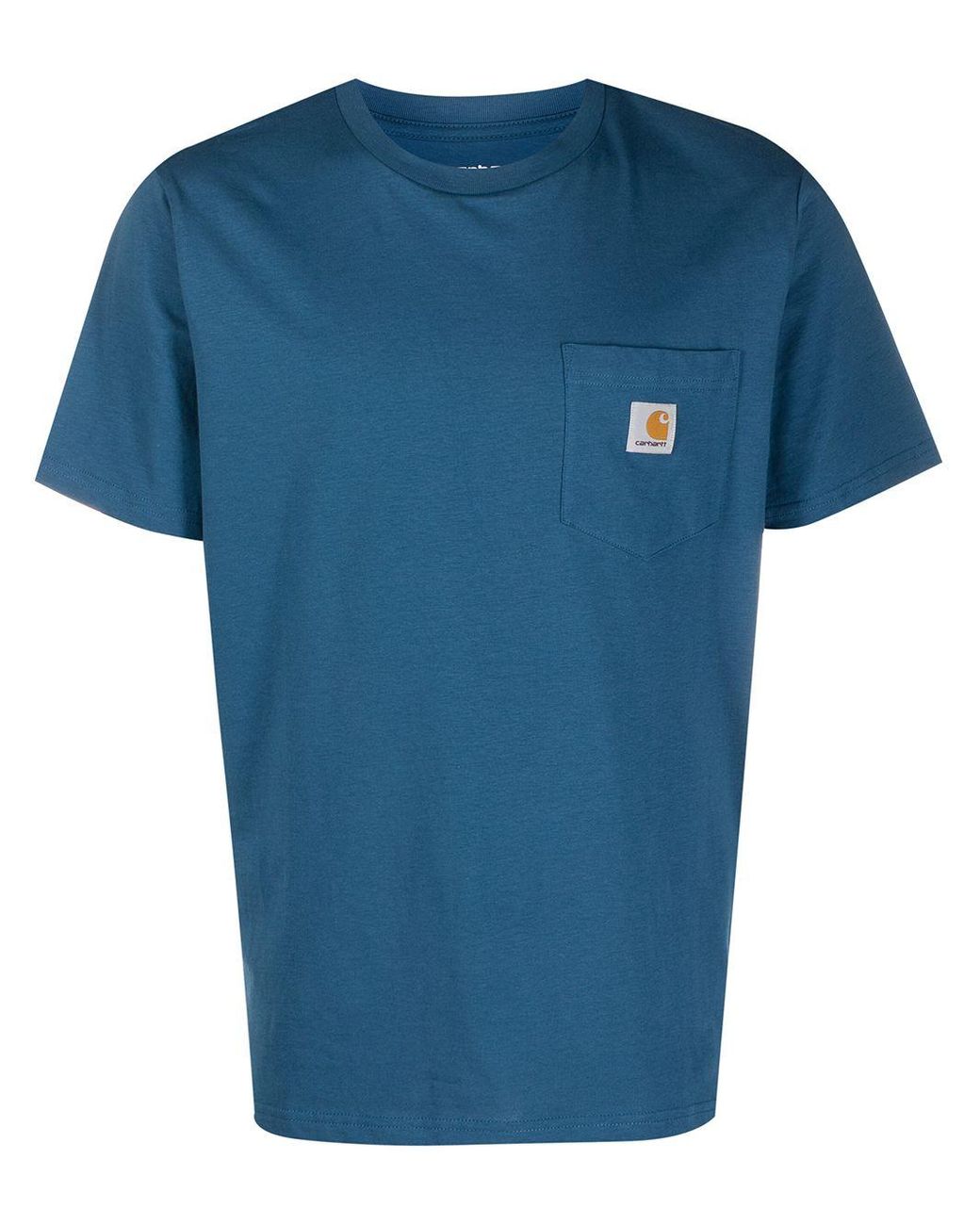 Carhartt WIP Cotton Short-sleeve Logo Pocket T-shirt in Blue for Men - Lyst