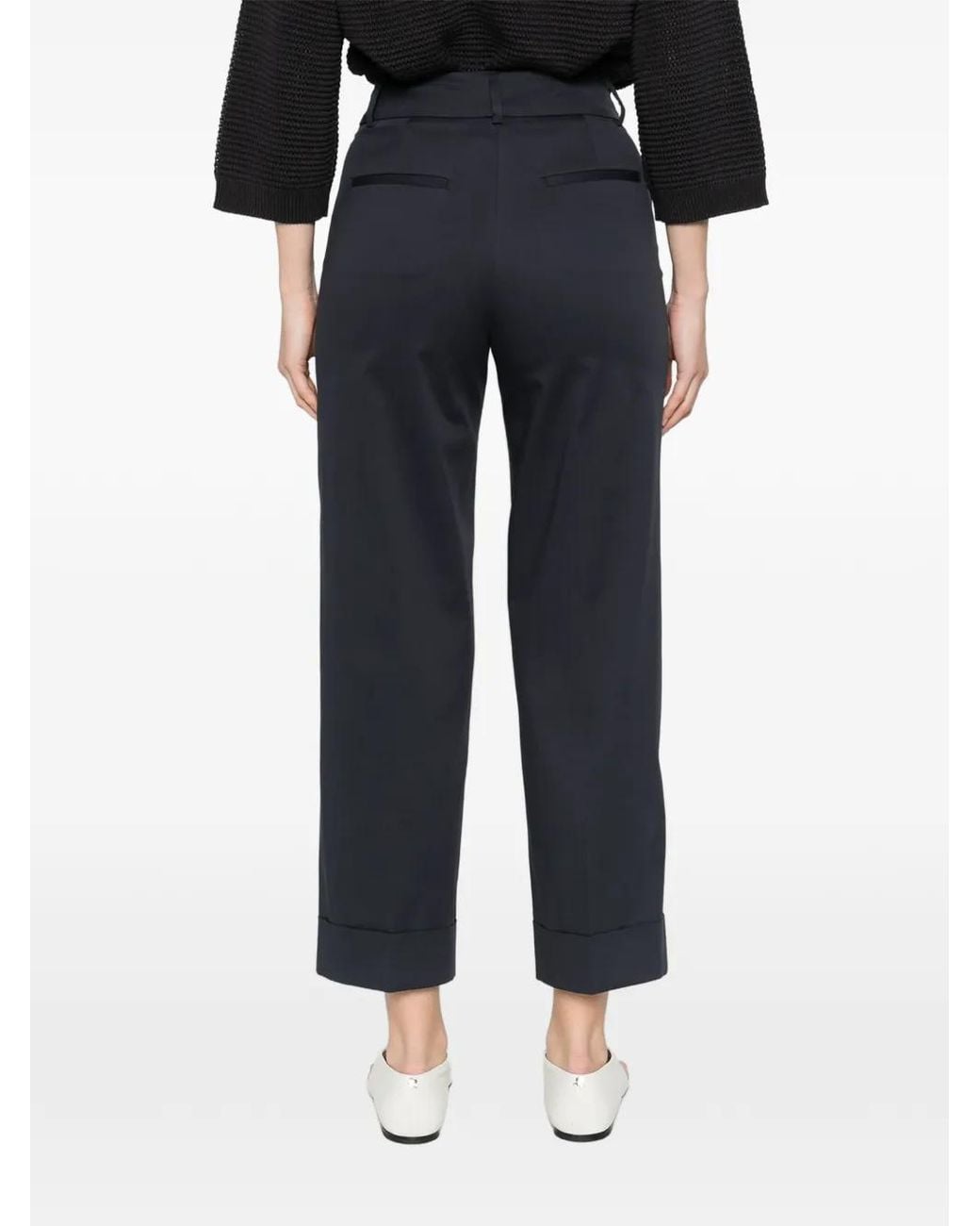 Peserico Blue Cuffed Trousers