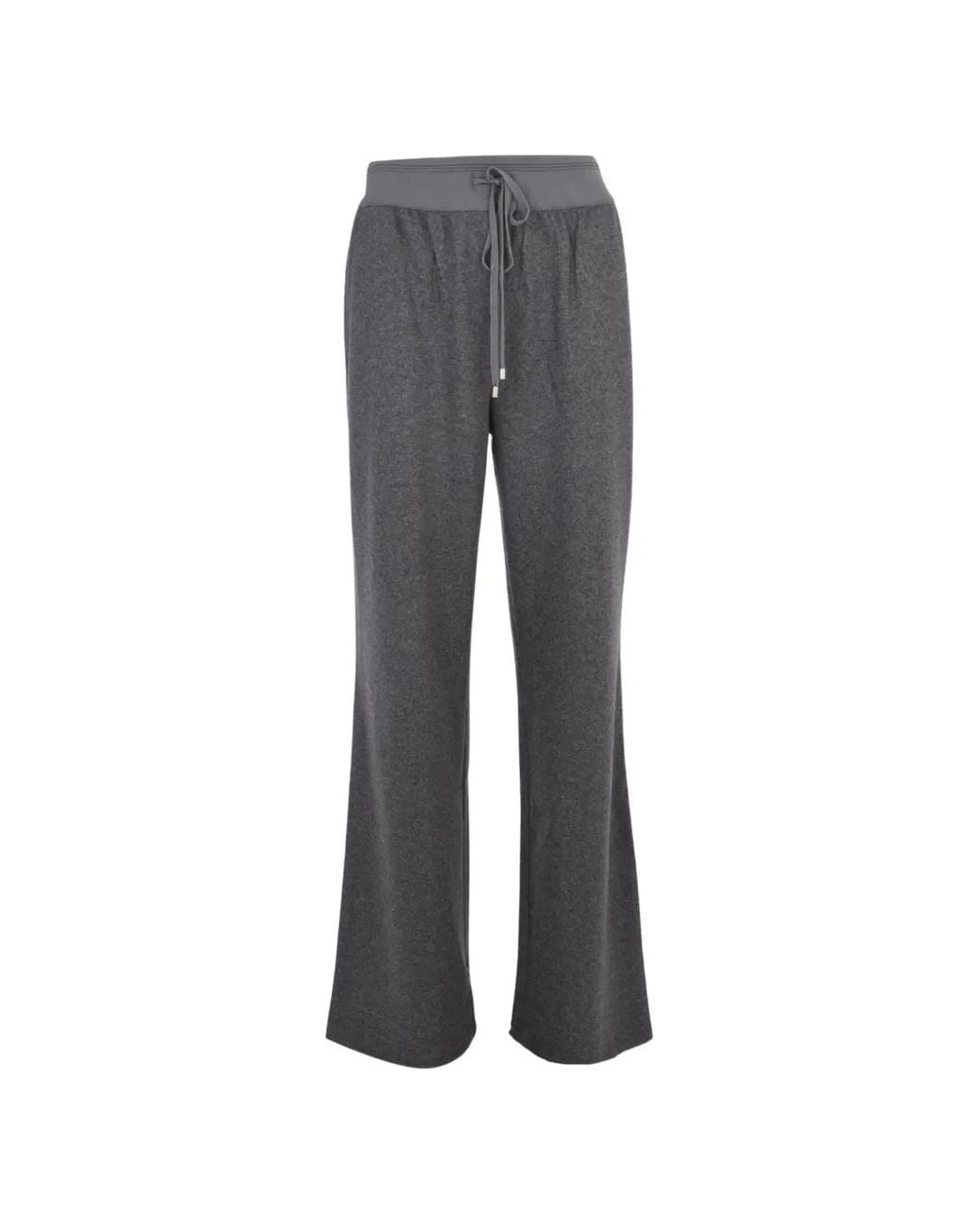 Lorena Antoniazzi Gray Side-Stripe Drawstring Track Pants