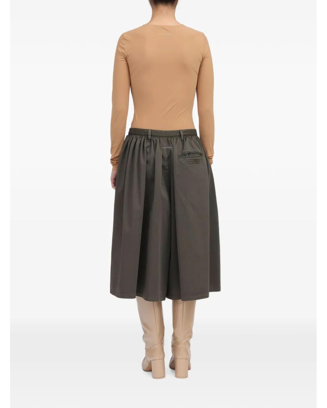 MM6 by Maison Margiela Gray Gathered Overdyed Shorts
