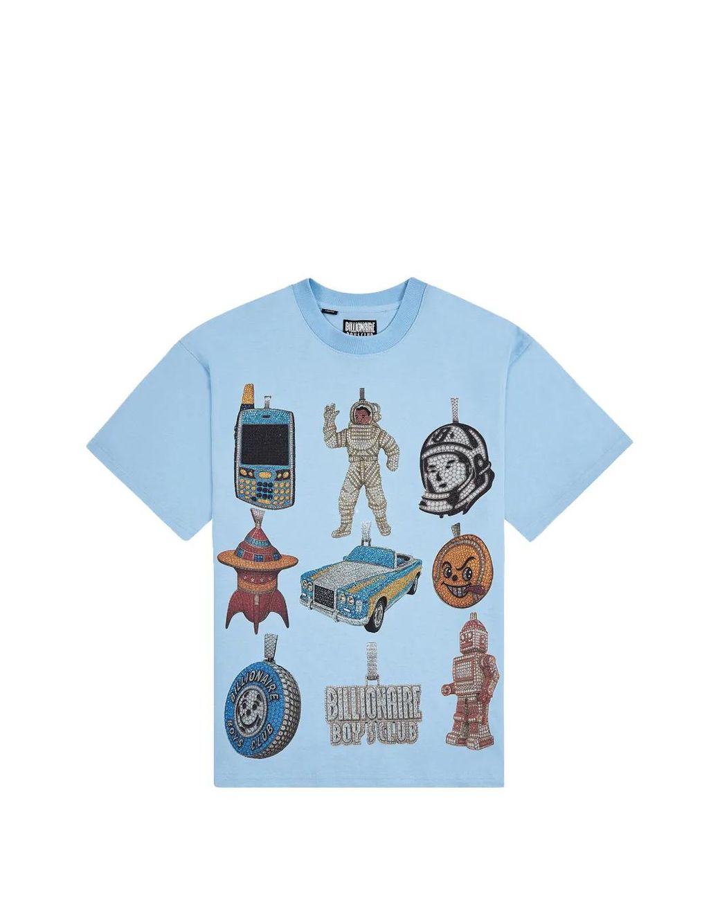 BBCICECREAM Blue Icy Graphic-Print T-Shirt for men