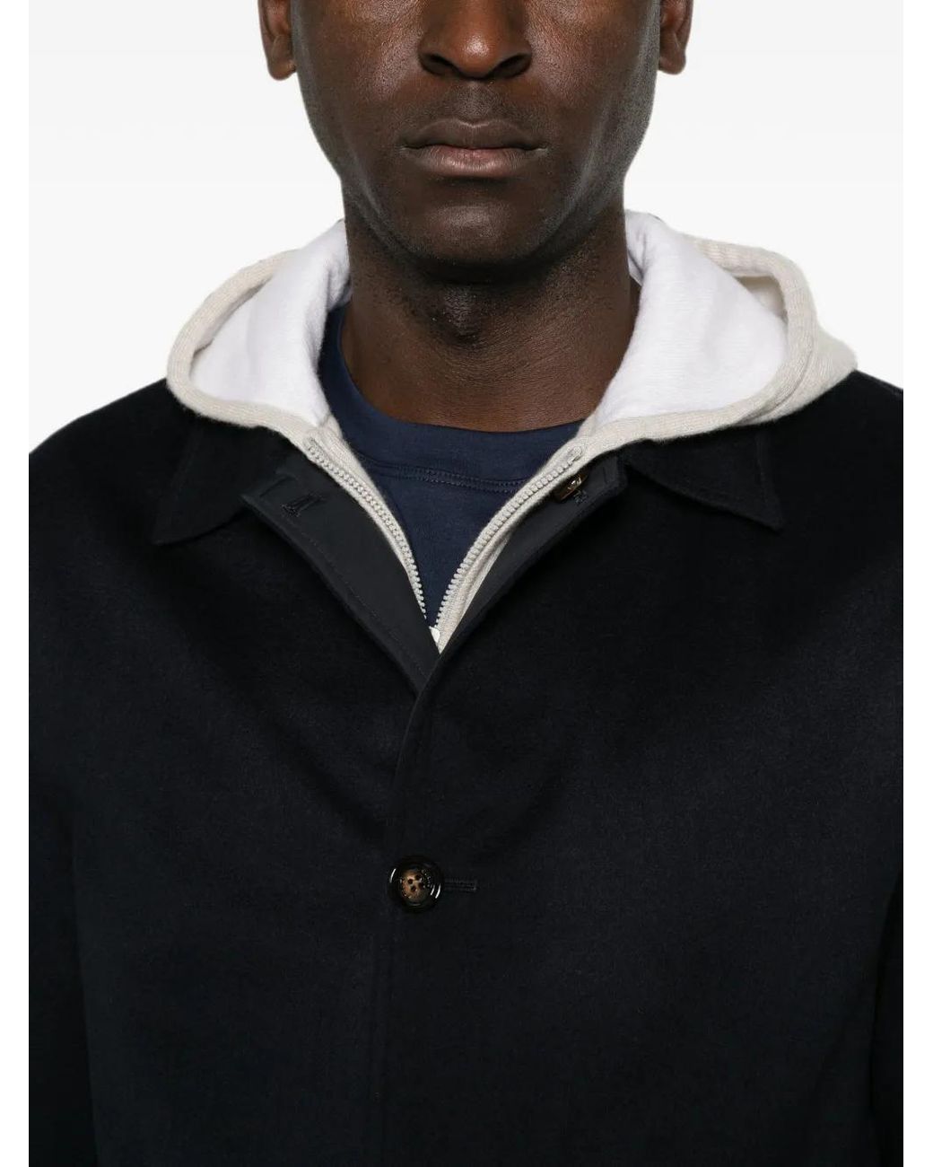 KIRED Black Single-Breasted Reversible Coat for men
