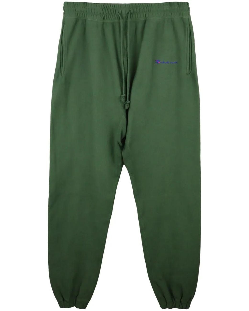 SAINT Mxxxxxx Green Logo-Embroidered Drawstring Track Pants for men