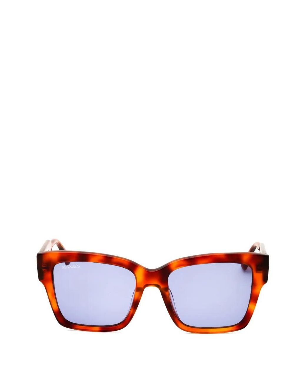MAX&Co. Red Tortoiseshell-Effect Rectangle-Frame Sunglasses