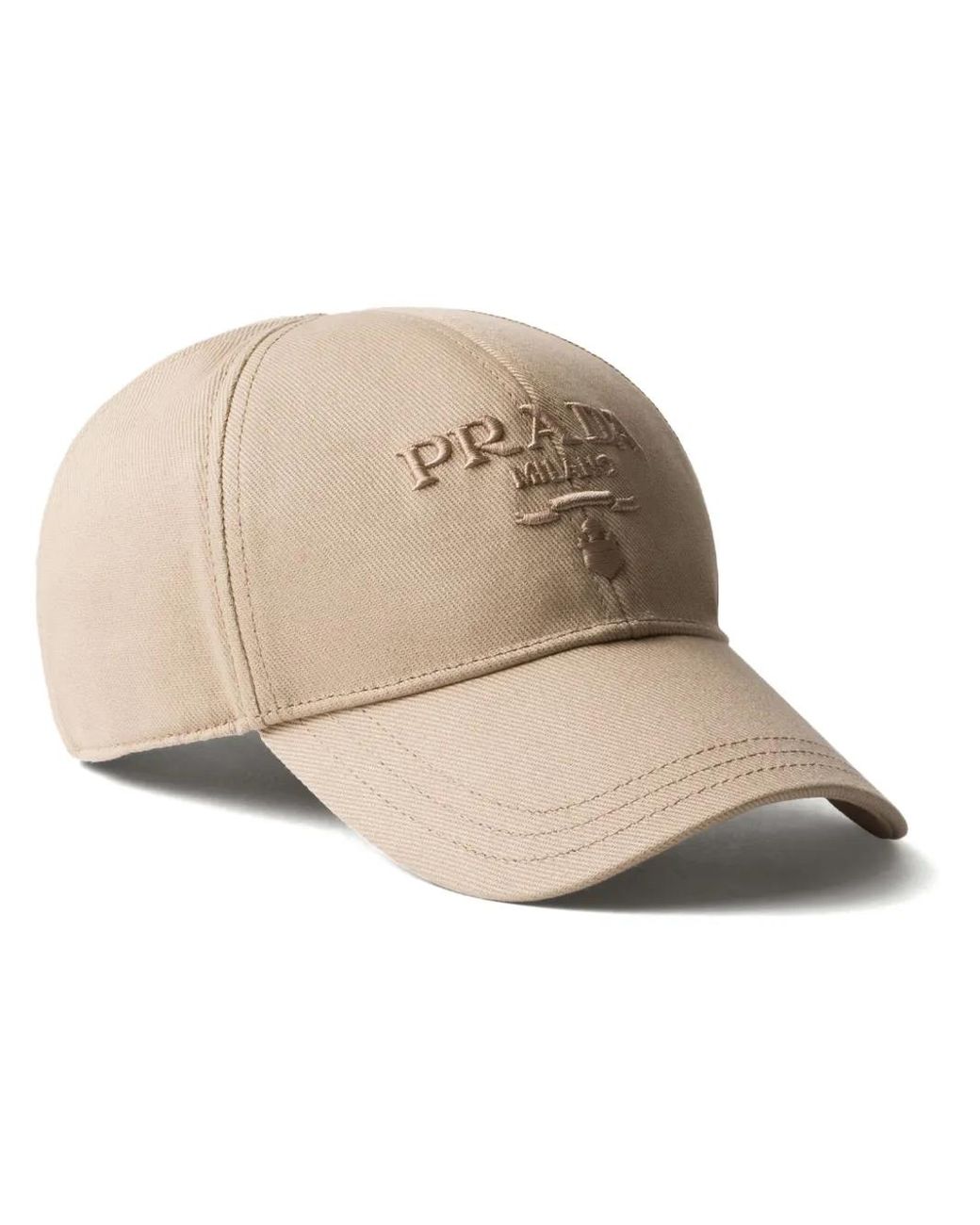 Prada Brown Drill Baseball Cap for men