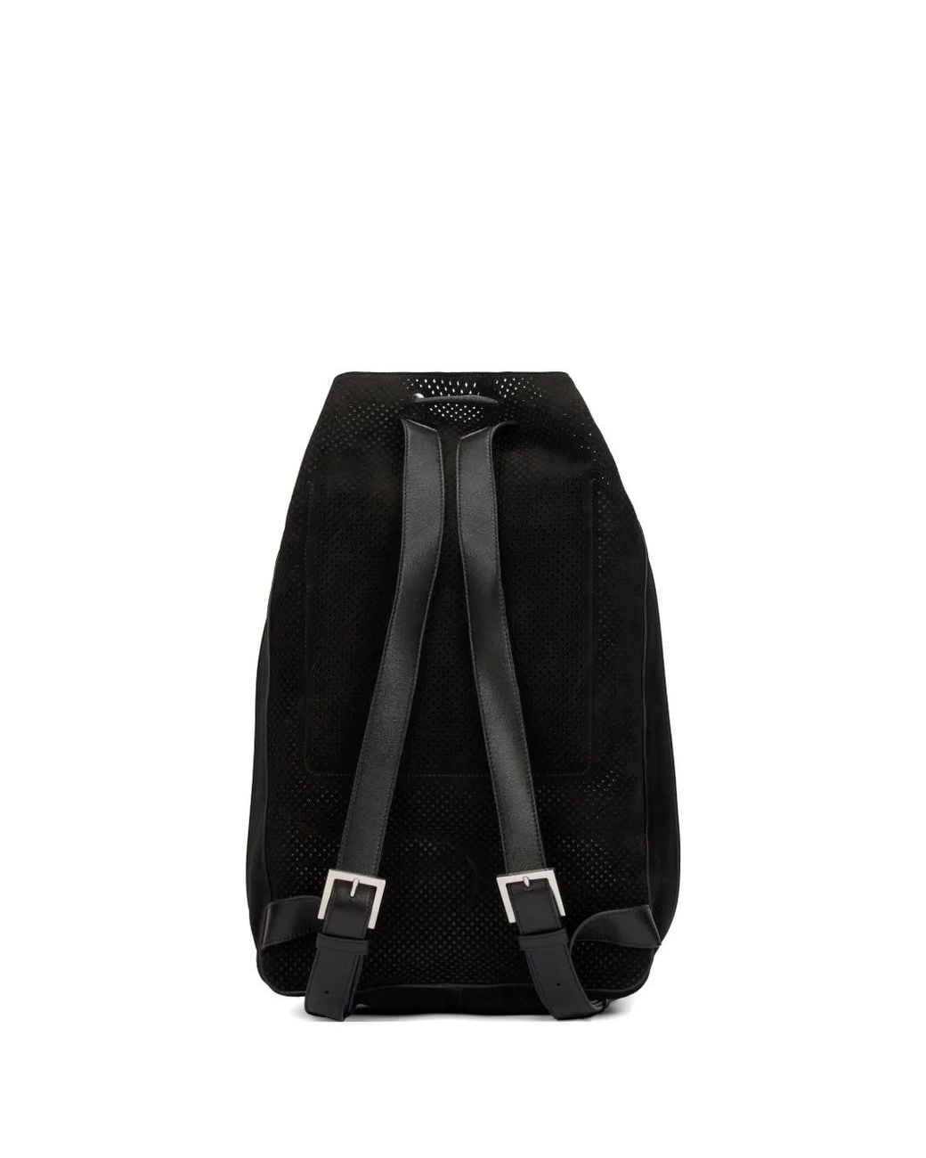 Tom Ford Black Perforated Cashmere Suede T-Line Drawstring Bag for men
