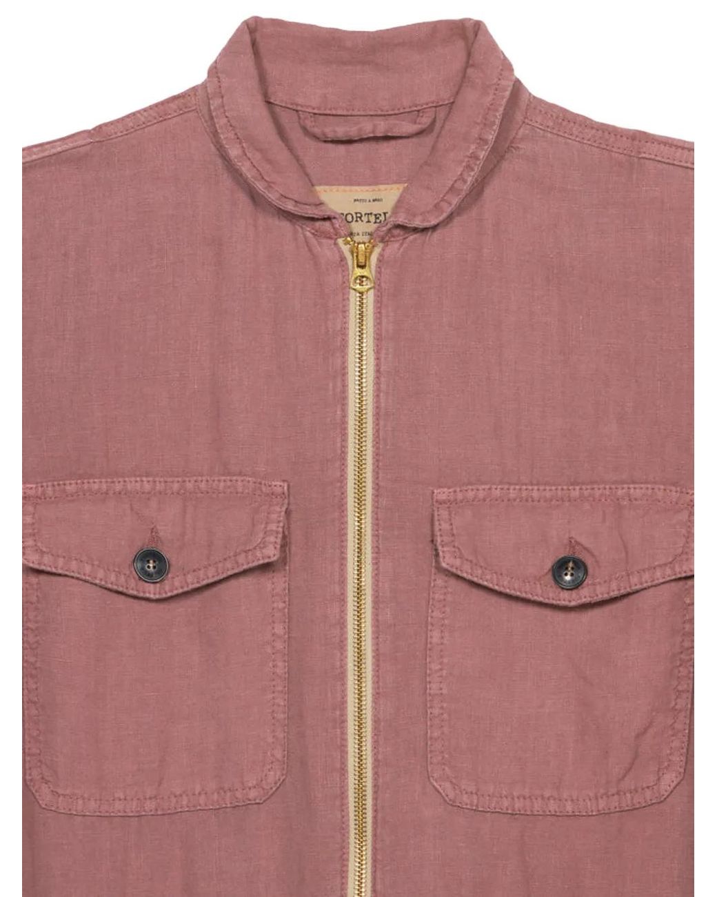 Fortela Red Viola Zip-Up Multi-Pocket Jumpsuit