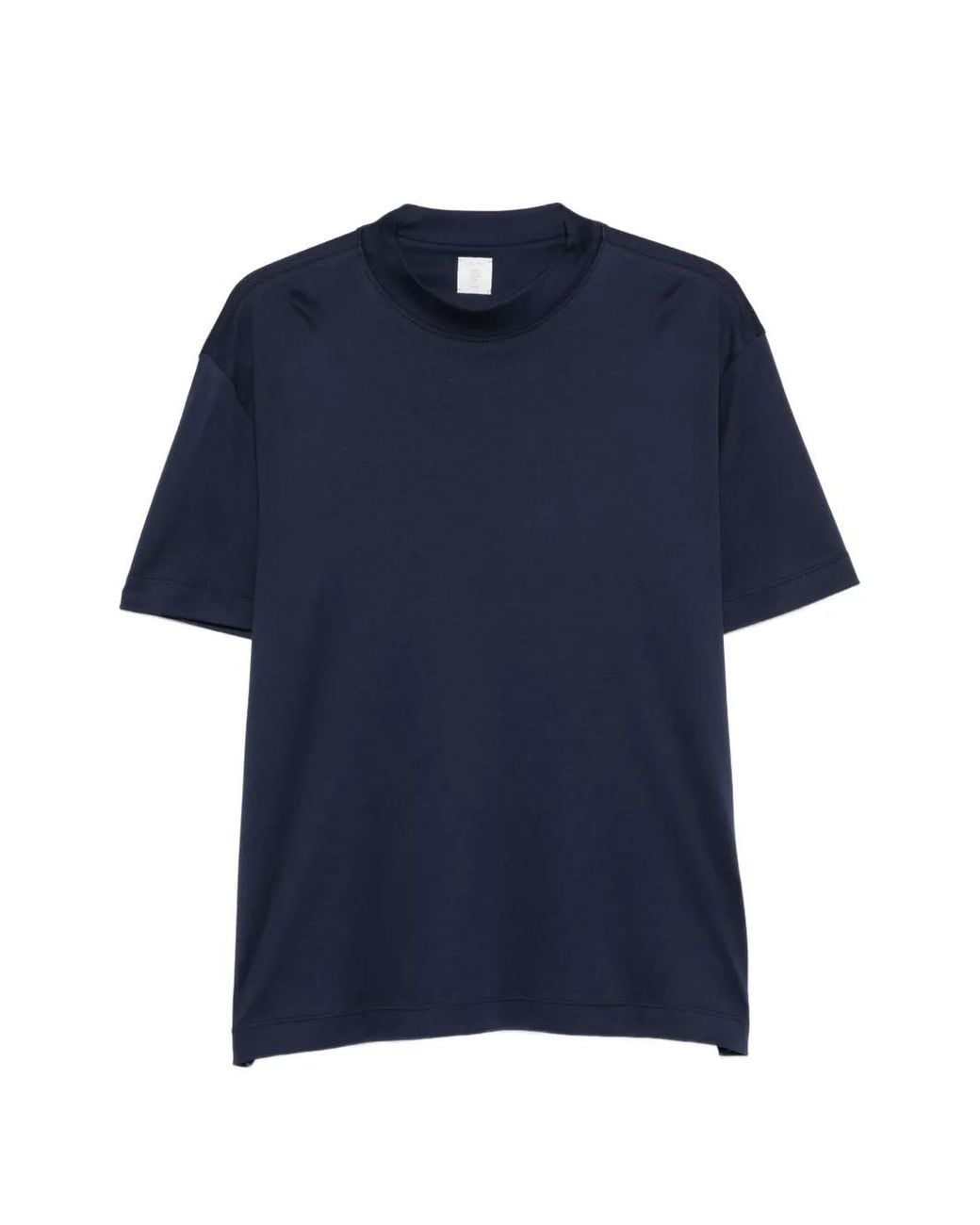 Eleventy Blue Crew-Neck Short-Sleeve T-Shirt for men