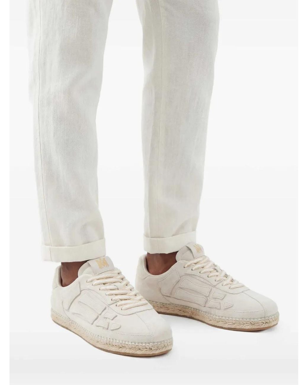 Amiri White Espadrille Pacific Bones Sneakers for men