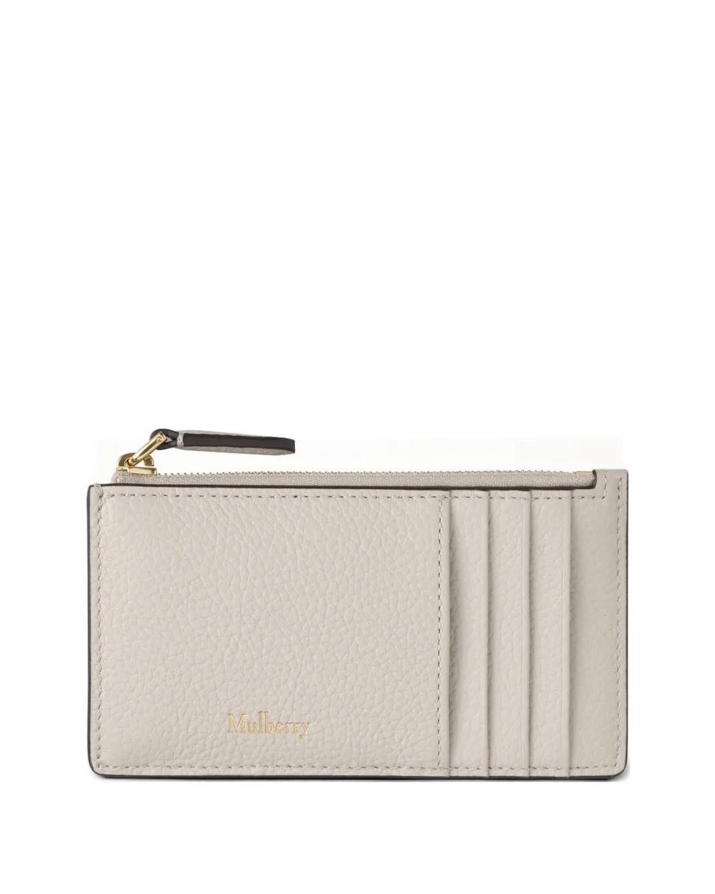 Mulberry Natural Continental Grained Leather Card Holder