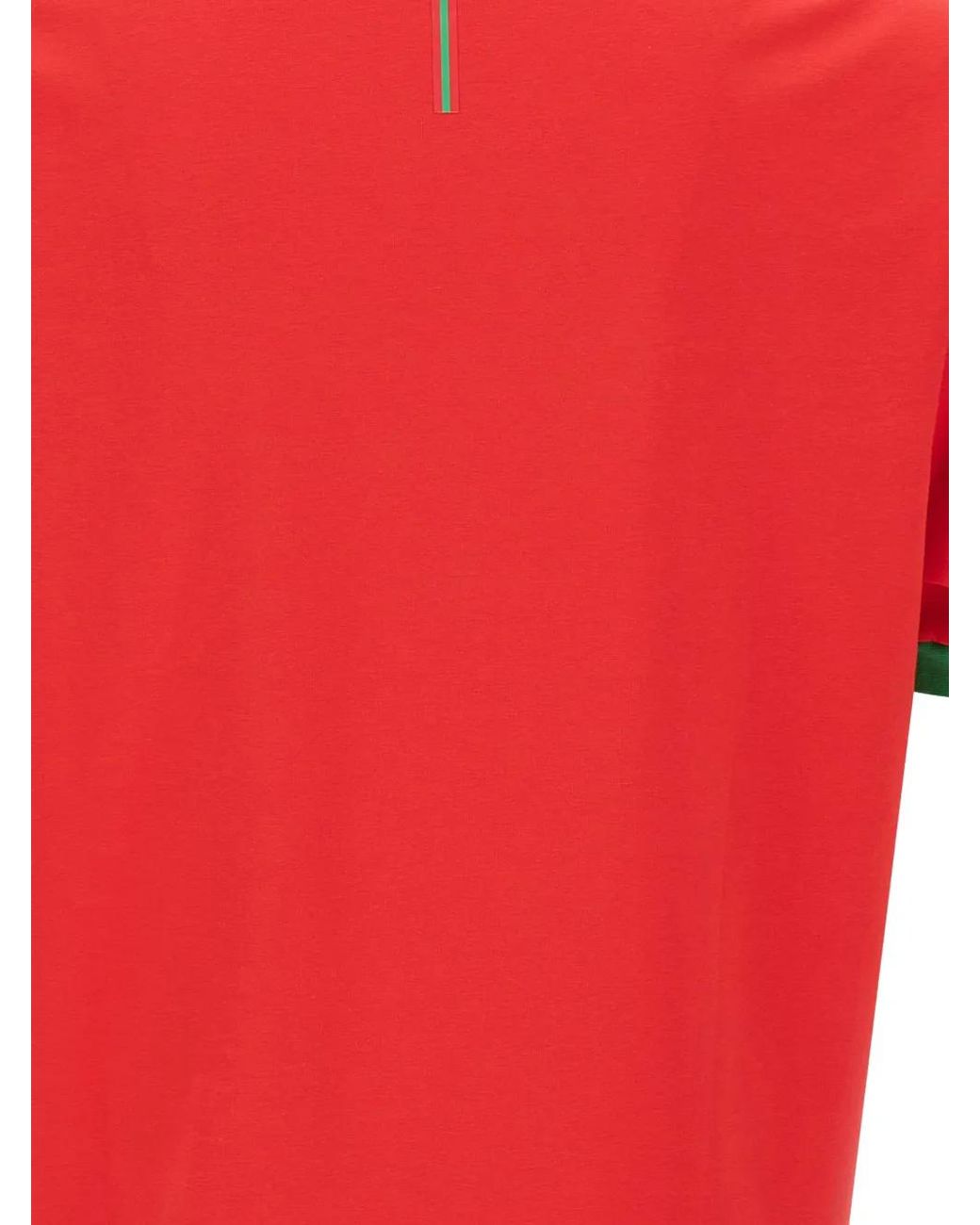 Boss Red Stretch-Cotton T-Shirt With Country Flag And Logo for men