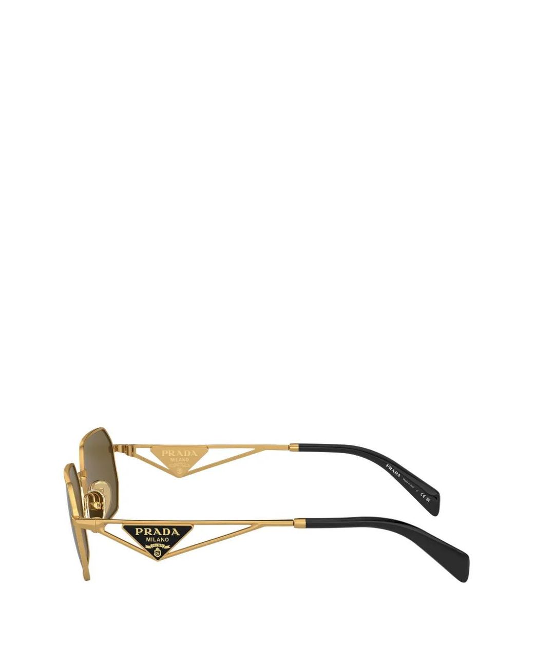 Prada Green Geometric-Frame Sunglasses