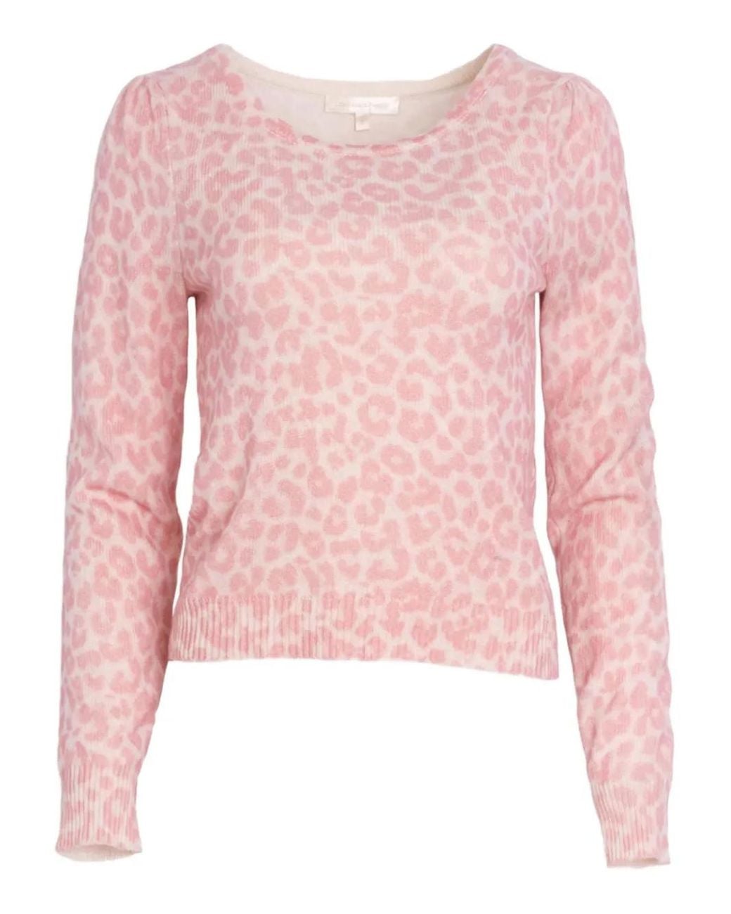 LoveShackFancy Pink Margarita Animal-Patterned Sweater