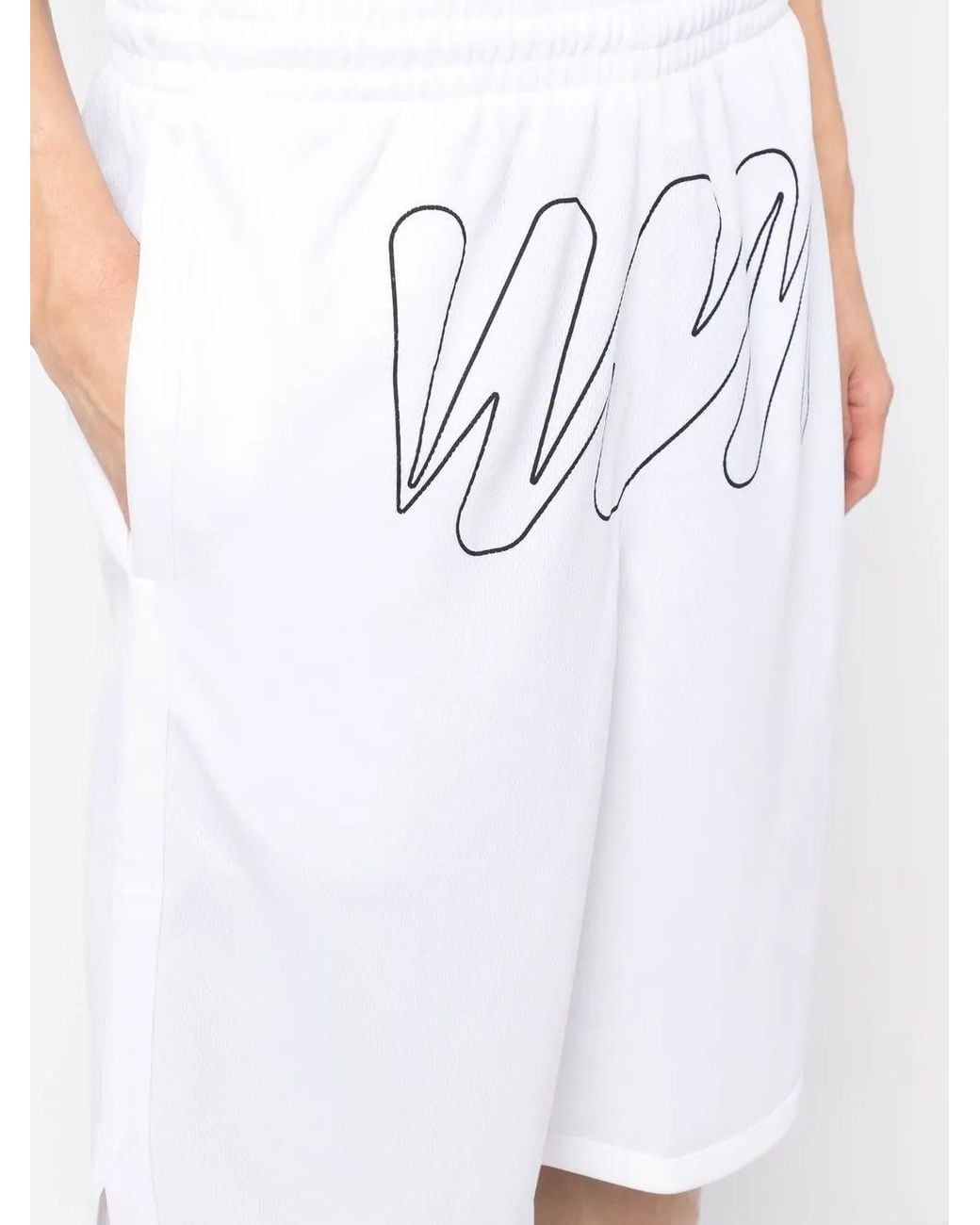 Off-White c/o Virgil Abloh Blue Wave Outl Diagonal Mesh Shorts for men