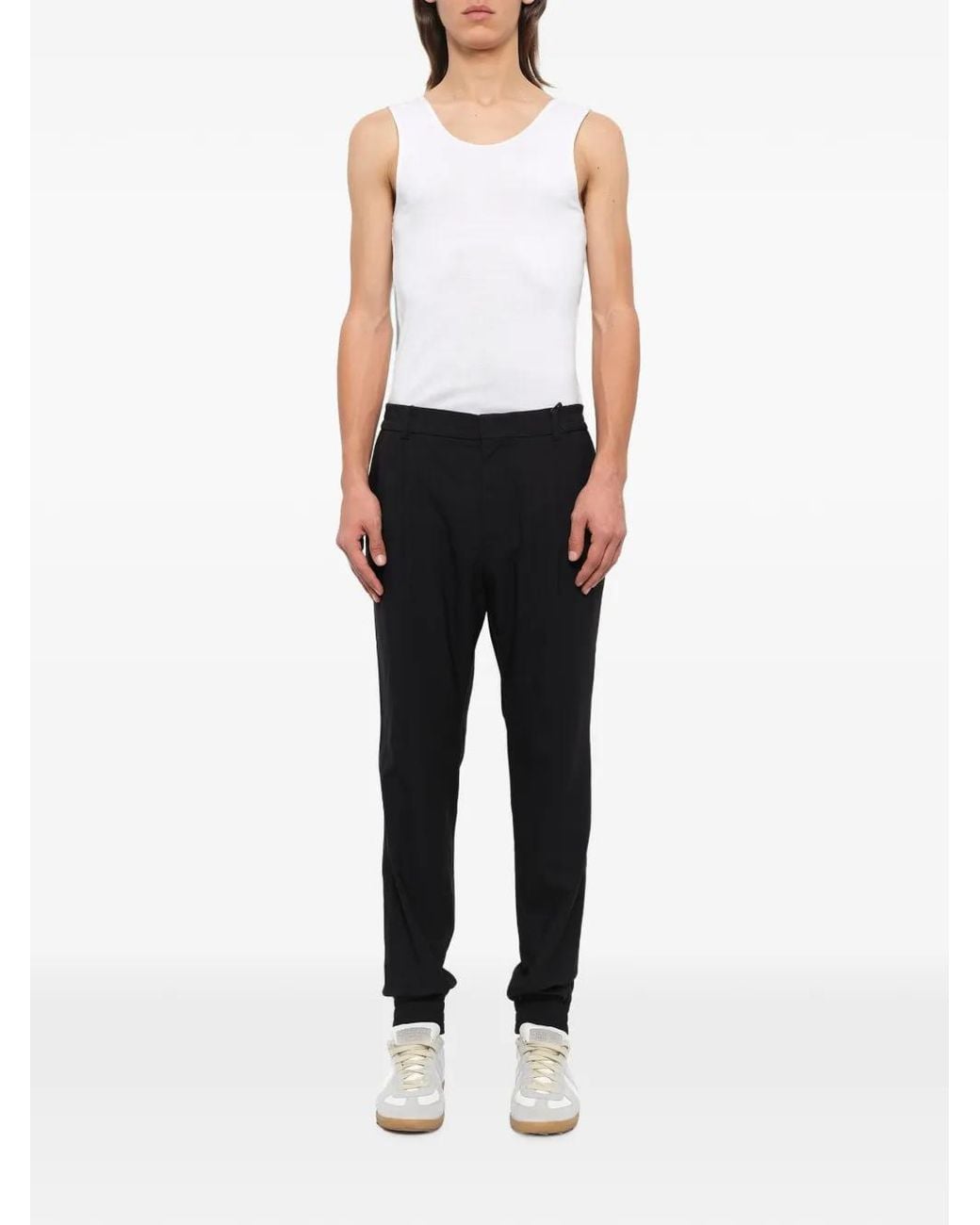 Juun.J Blue Elasticated-Cuff Trousers for men