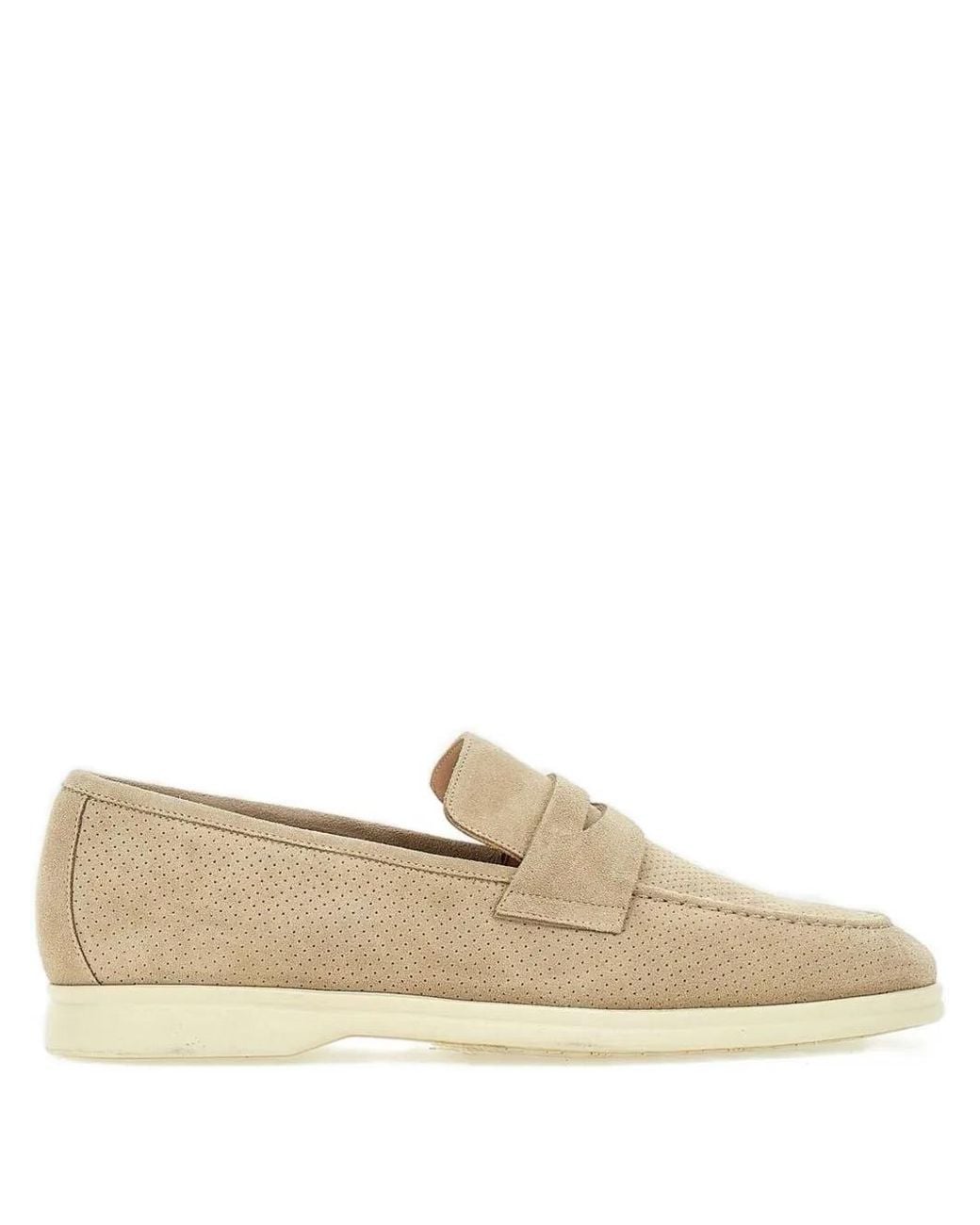 Duca Degli Abruzzi Natural Piero1 Suede Loafers for men