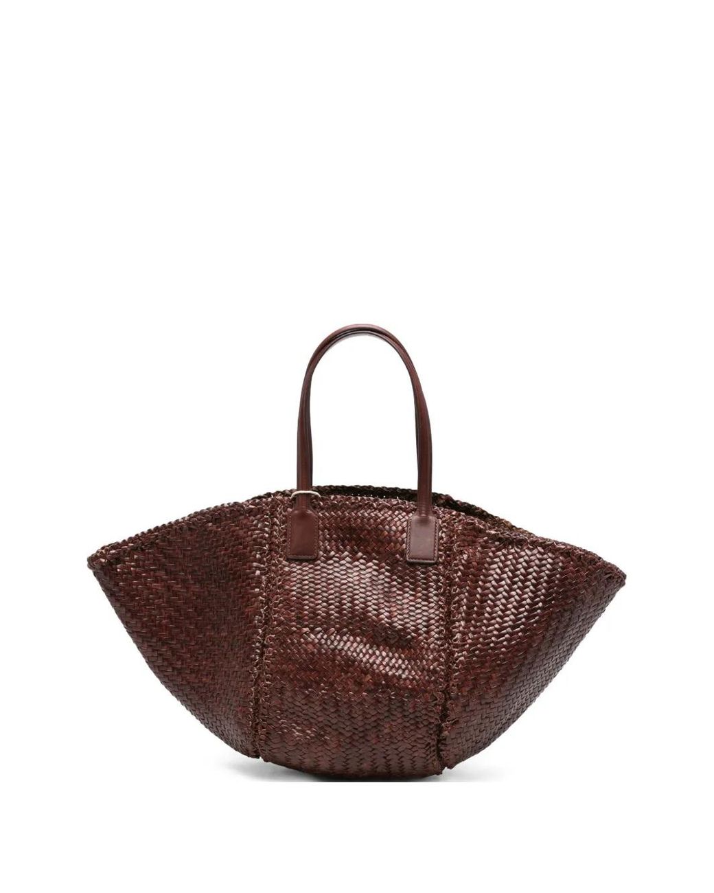 Dragon Diffusion Brown Teresa Woven-Leather Tote Bag