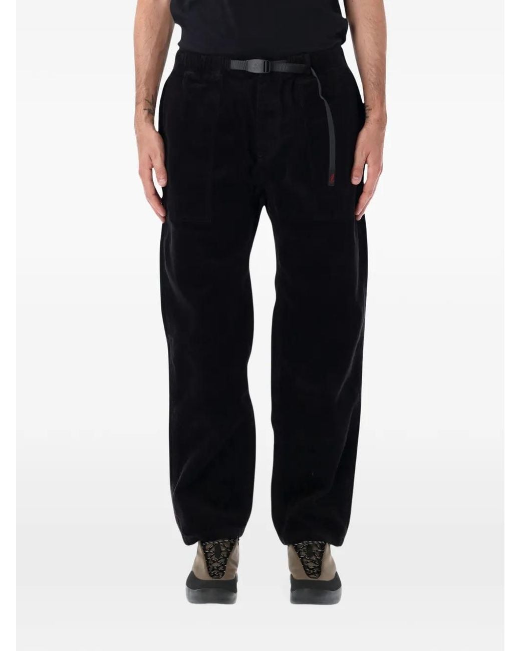 Gramicci Black Belted Corduroy Trousers for men
