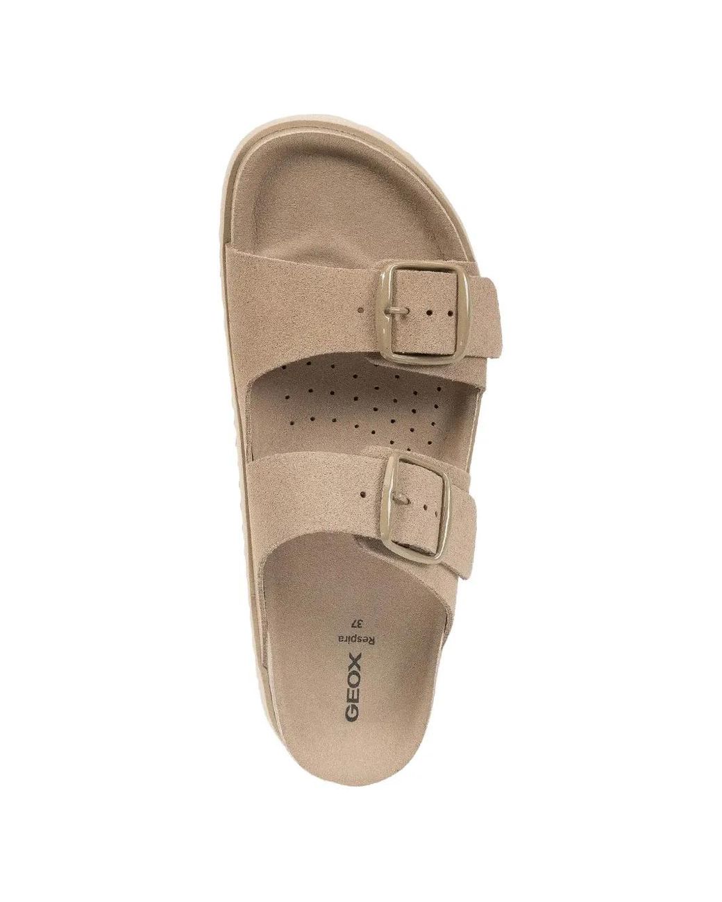 Geox White Buckle-Fastening Double-Strap Sandals