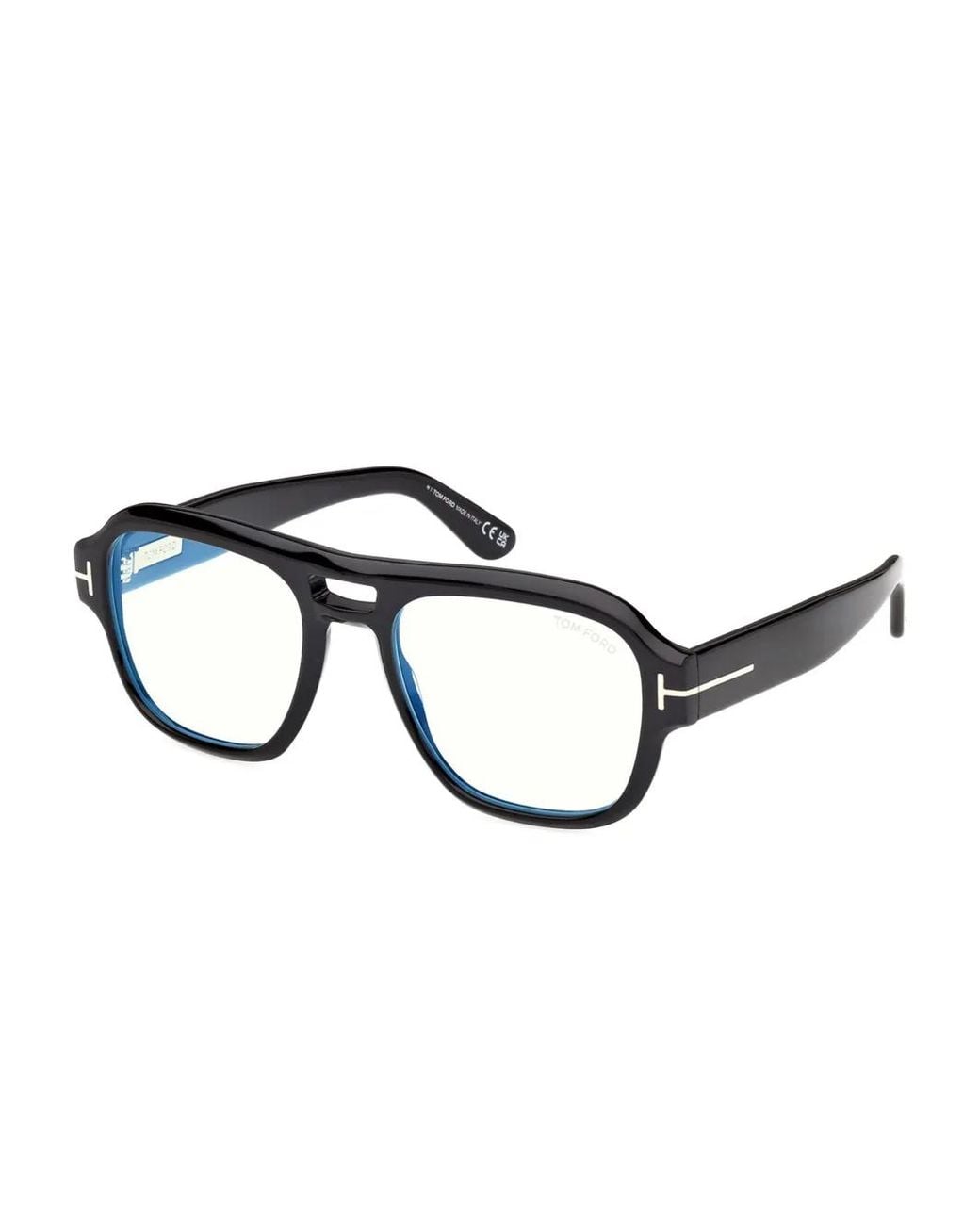 Tom Ford Brown Navigator Pilot-Frame Glasses for men