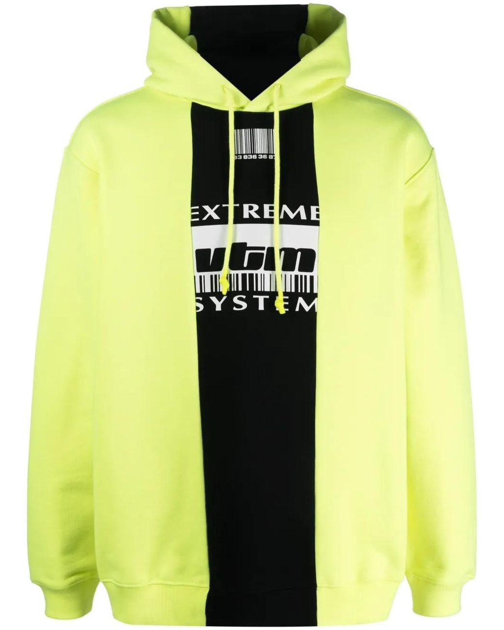 Sudadera Con Capucha Y Logo Estampado VTMNTS de hombre de color Yellow
