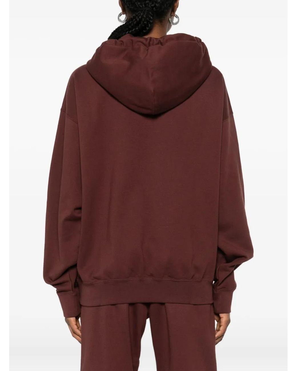 Y-3 Purple Logo-Print Hoodie