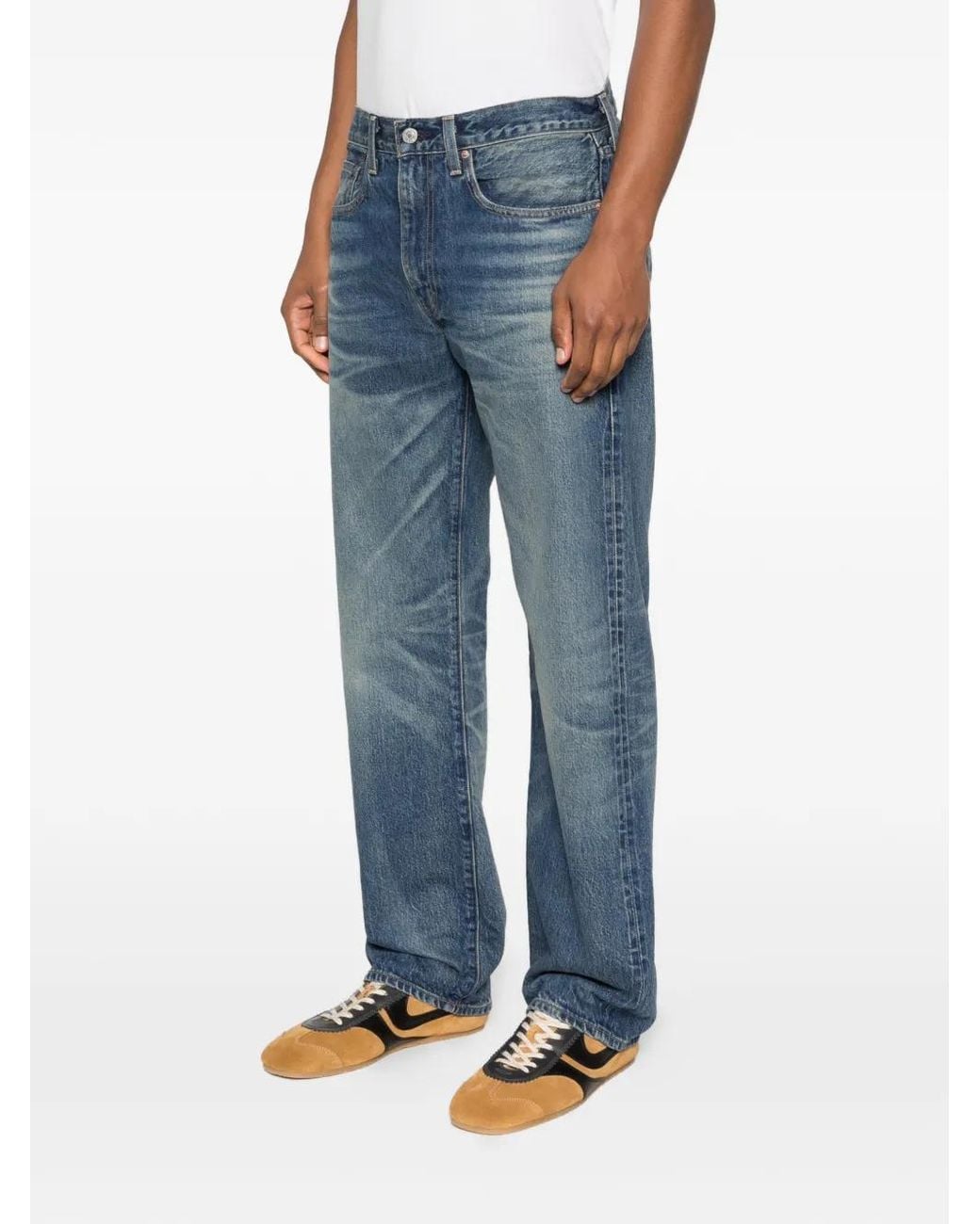 Levi's Blue Logo-Patch Jeans for men