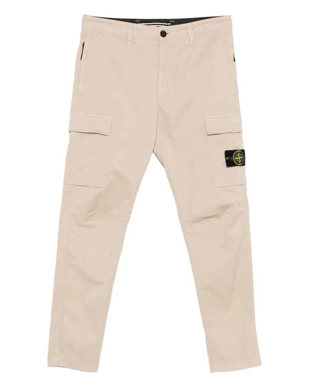 Pantalones Cargo Con Bolsillo De Parche Stone Island de hombre de color Natural